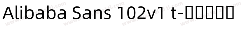 Alibaba Sans 102v1 t字体转换
